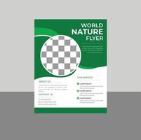 protéger le modèle de flyer nature mondiale vecteur