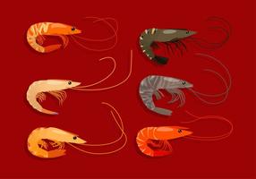 Illustration des crevettes vecteur gratuit