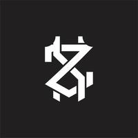modèle de conception de monogramme logo xz vecteur