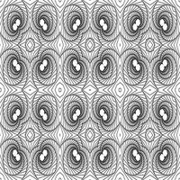 Modèle sans couture monochrome de vecteur de ligne 3d, illustration à la mode moderne de bande courbe torsadée de vecteur de fond blanc noir. motif,