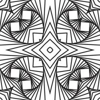Effet visuel 3d, l'illusion du mouvement, illustration vectorielle à la mode moderne à rayures courbes torsadées sur fond blanc noir. motif, vecteur