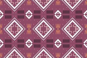 vecteur de motif ethnique. broderie sans couture ikat, papier peint à motifs traditionnel c'est un motif créé en combinant des formes géométriques. conception pour l'impression. utilisation dans l'industrie de la mode.