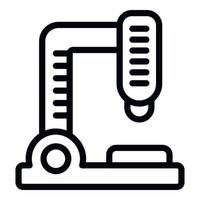 vecteur de contour d'icône de microscope scolaire. enfant d'étude