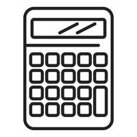 calculatrice scientifique icône vecteur de contour. recherche en laboratoire