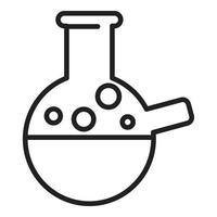 vecteur de contour d'icône de flacon de chimie. recherche en laboratoire