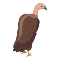 vecteur isométrique d'icône de griffon. oiseau vautour