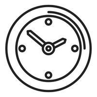 vecteur de contour d'icône d'horloge murale. bouton web