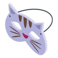 vecteur isométrique d'icône de masque de chat. noël père noël