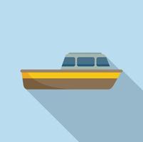 vecteur plat d'icône de bateau de sauvetage de moteur. recherche en mer