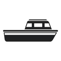 vecteur simple d'icône de bateau de sauvetage de moteur. recherche en mer