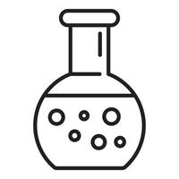 vecteur de contour d'icône de flacon chimique. scientifique de laboratoire