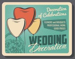 décoration de mariage de célébrations, service vecteur