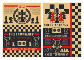 pièces d'échiquier de tournoi de sport d'échecs vecteur