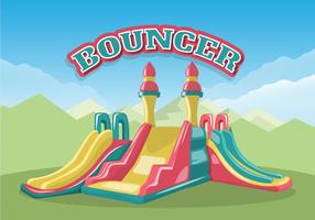 Colorful Bouncer For Kids Illustration Vectorisée vecteur