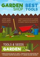 outils, articles et équipement de jardinage vecteur