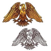 symbole de l'aigle héraldique du vecteur de puissance et de force