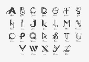 logo alphabet de la fonte vecteur