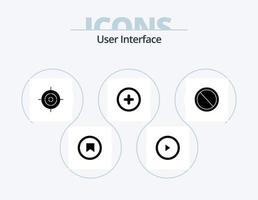 pack d'icônes de glyphe d'interface utilisateur 5 conception d'icônes. . interdit. interface. non. utilisateur vecteur