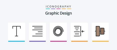 ligne de conception remplie de 5 packs d'icônes comprenant. suivi. . conception d'icônes créatives vecteur