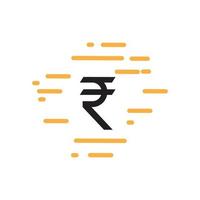 icône de la roupie indienne. vecteur de signe de roupie indienne