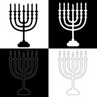 vecteur de dessin de bougies de hanukkah pour sites Web, impression et autres