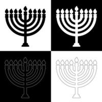 vecteur de dessin de bougies de hanukkah pour sites Web, impression et autres