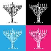 vecteur de dessin de bougies de hanukkah pour sites Web, impression et autres