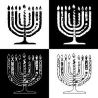 vecteur de dessin de bougies de hanukkah pour sites Web, impression et autres