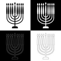 vecteur de dessin de bougies de hanukkah pour sites Web, impression et autres