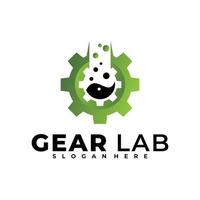 modèle de conception de vecteur de logo gear lab