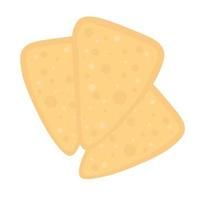 chips de tortilla ou nachos tortillas icône de couleur vectorielle plate pour les applications et les sites Web vecteur