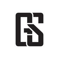 vecteur de conception de logo gs isolé sur fond blanc.