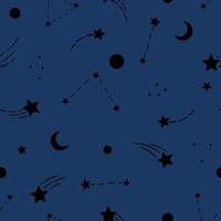 modèle vectoriel de ciel nocturne avec des étoiles filantes.