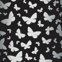 motif vectoriel papillon argenté.