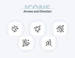 pack d'icônes de ligne de flèche 5 conception d'icônes. . . gauche. gauche. La Flèche vecteur