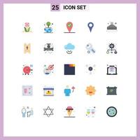 pack de 25 symboles universels de capot de ticket check in extractor map editable vector design elements