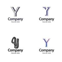 lettre y grand logo pack design création de logos modernes créatifs pour votre entreprise vecteur