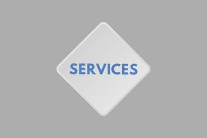 bouton de texte de service. service signe icône étiquette autocollant web boutons vecteur