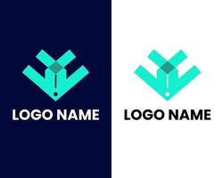 lettre w poisson logo design vecteur icône graphique emblème illustration