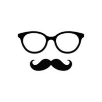 lunettes et vecteur de moustache