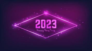 2023 bonne année fond néon vecteur