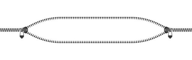 bande de fermeture à glissière conceptuelle. fermeture à glissière et déverrouillage. attache. fermoir de fermeture. illustration vectorielle vecteur