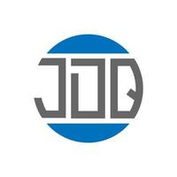 création de logo de lettre jdq sur fond blanc. concept de logo de cercle d'initiales créatives jdq. conception de lettre jdq. vecteur