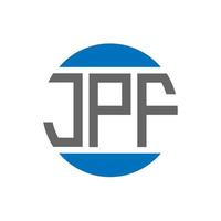 création de logo de lettre jpf sur fond blanc. concept de logo de cercle d'initiales créatives jpf. conception de lettre jpf. vecteur