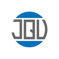 création de logo de lettre jqu sur fond blanc. concept de logo de cercle d'initiales créatives jqu. conception de lettre jqu. vecteur