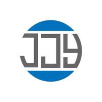 création de logo de lettre jjy sur fond blanc. concept de logo de cercle d'initiales créatives jjy. conception de lettre jjy. vecteur