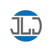 création de logo de lettre jlj sur fond blanc. concept de logo de cercle d'initiales créatives jlj. conception de lettre jlj. vecteur