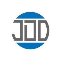 création de logo de lettre jdo sur fond blanc. concept de logo de cercle d'initiales créatives jdo. conception de lettre jdo. vecteur