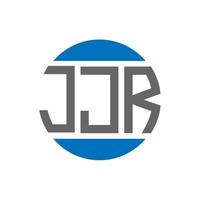 création de logo de lettre jjr sur fond blanc. concept de logo de cercle d'initiales créatives jjr. conception de lettre jjr. vecteur