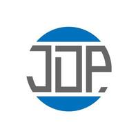 création de logo de lettre jdp sur fond blanc. concept de logo de cercle d'initiales créatives jdp. conception de lettre jdp. vecteur